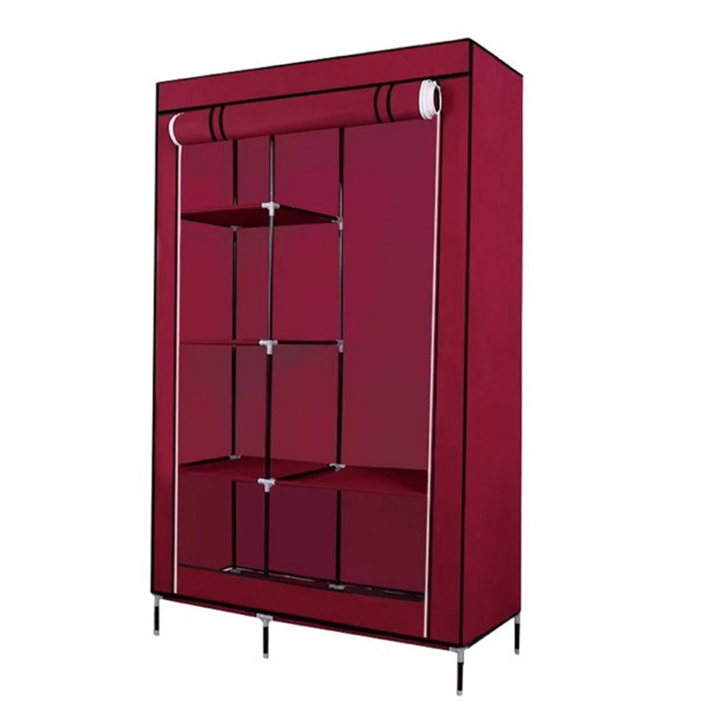 Closet Organizador Armable Tela 2 Cuerpos Wine Red 105x45x175 CM
