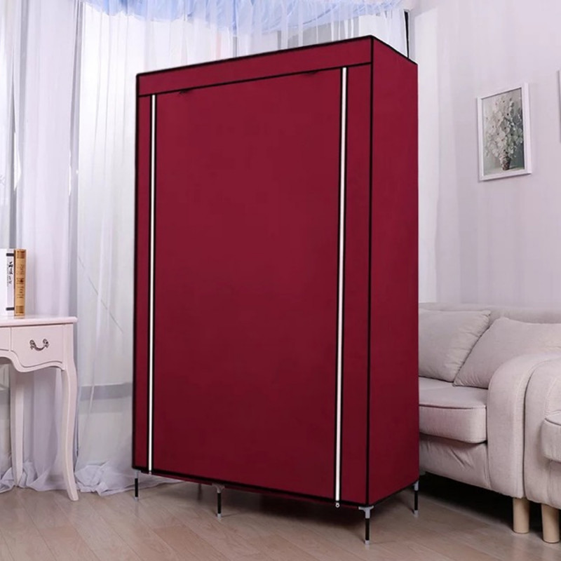 Closet Organizador Armable Tela 2 Cuerpos Wine Red 105x45x175 CM